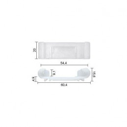 a picture of Plastic bed CLIPSLATTE adjustable slat holder fitting of 53x8 mm