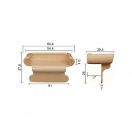 a picture of Plastic bed CLIPSLATTE slat holder fitting of 53x8 mm