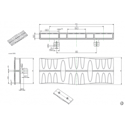 une photo de Embouts TRILATTES CENTRAL clipsables de 38x8mm cotes