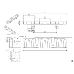 dimension cotes Embouts lit sommier TRILATTES LATERAL clipsables de 38x8mm dimensions TRILAMINAS