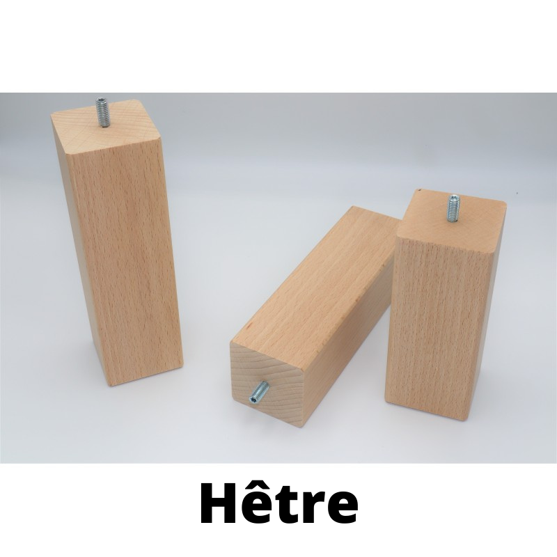 Square wooden bed legs | Spot Literie Square wooden bed legs | Spot Literie