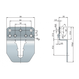 A picture of Bearing square Hettich