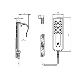 Télécommande filaire pour sommier relevable HETTICH axisdrive | Spot Literie