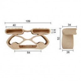 BATCH OF DEL T408/2 fittings for 38x8 slats | Spot Literie