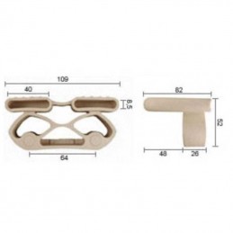 dimension embout double latte de 38 mm