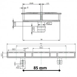 Embouts PVC trilatte centraux clipsables pour lattes de 38 mm | Spot Literie