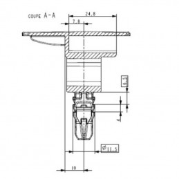 dimension embout latte sommier 38 mm flex system