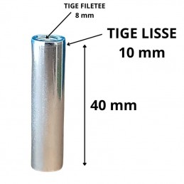 adapter for bed legs 8 mm threaded rod to 10 mm smooth rod| Spot Literie
