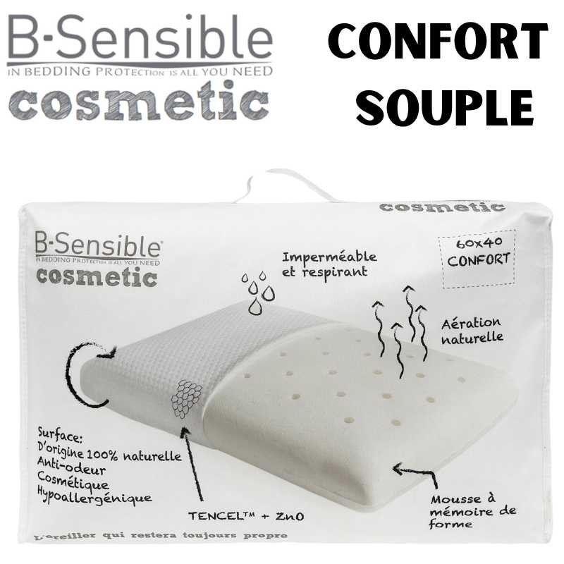 oreiller-cosmetic-40-x-60-bsensible-mémoire-de-forme-confort souple oreiller-cosmetic-40-x-60-bsensible-mémoire-de-forme-confort souple