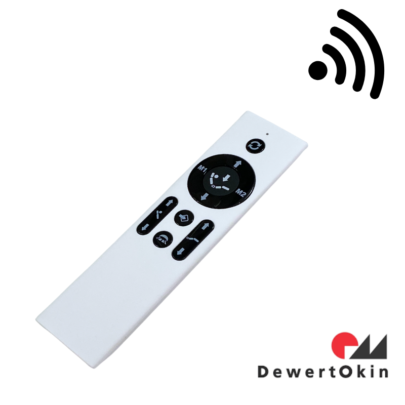 Télécommande RF avec mémoire de la marque Dewert Okin pour sommier relevable.