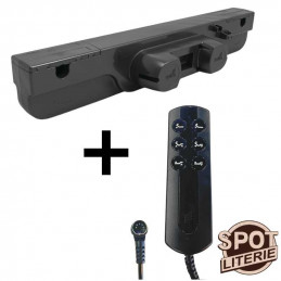 pack entier avec le moteur Hettich et la télécommande avec sa prise DIN 5
