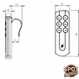 Diagram of the remote control