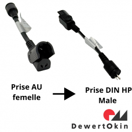 DIN HP male to AU female adapter cable