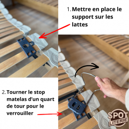 Lateral mattress stops metal| Spot Literie