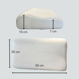 dimensions of an ergonomic memory foam pillow