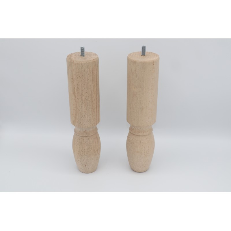 Turned wooden bedlegs Spot Literie