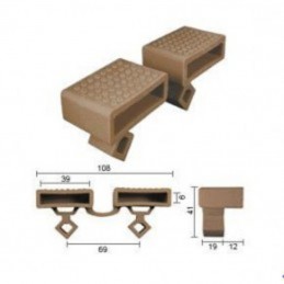 Embouts DEL ETC 408 tenonnables 38x8 mm