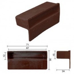 a picture of Plastic bed slat holder of 63x12 PVC stapled fittings