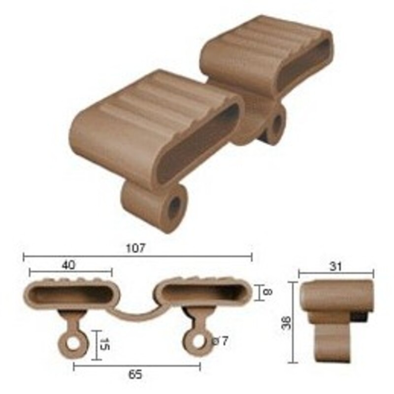 a picture of DEL ETRC Fittings for 38x8 mm slats