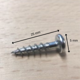 VIS A BOIS tête ronde cruciforme de 5x25mm